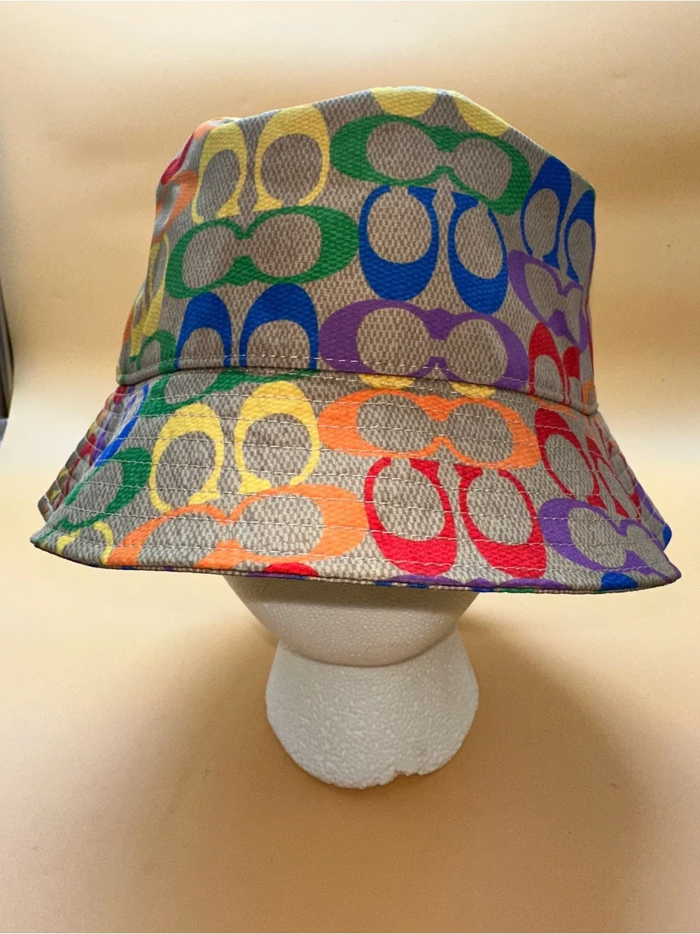 Coach Pride 2022 Multicolor Signature Print Bucket Hat